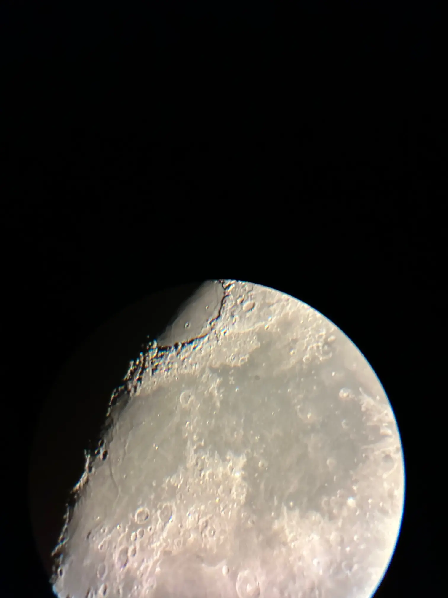 The moon through a telescope